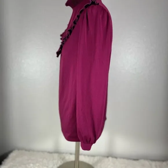 Vintage Graff Long Sleeve, Mock Neck Pullover Blouse Women's Top - Picture 5 of 10